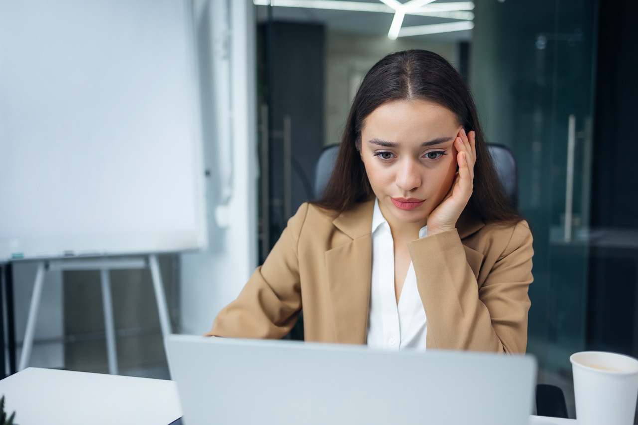 Office Worker Struggling